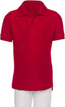 Load image into Gallery viewer, AKA Boys Wrinkle-Free Polo Shirt - Pique Chambray Collar Comfortable Quality - Red - Short Sleeve