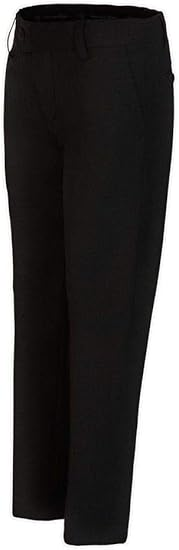 Boys Dress Pants Flat-Front - Slim fit Dress Slacks - Black-poly-rayon