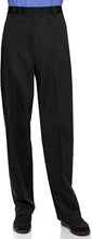 Load image into Gallery viewer, AKA Half Elastic Wrinkle Free Flat Front Men's Slacks – Relaxed Fit Twill Casual Pant - Black