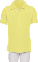 Load image into Gallery viewer, AKA Boys Wrinkle-Free Polo Shirt - Pique Chambray Collar Comfortable Quality - Yellow - Short Sleeve