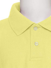 Load image into Gallery viewer, AKA Boys Wrinkle-Free Polo Shirt - Pique Chambray Collar Comfortable Quality - Yellow - Long Sleeve
