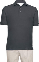 Load image into Gallery viewer, AKA Men's Solid Polo Shirt Classic Fit - Pique Chambray Collar Comfortable Quality - Charcoal