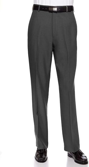 Men's Flat Front Dress Pant Modern Fit - Perfect for Every Day! - Charcoal