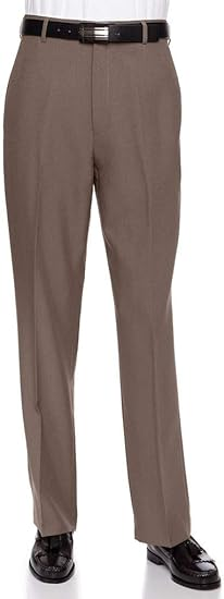 Men's Flat Front Dress Pant Modern Fit - Perfect for Every Day! - Taupe