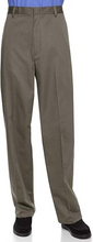 Load image into Gallery viewer, AKA Half Elastic Wrinkle Free Flat Front Men's Slacks – Relaxed Fit Twill Casual Pant - Olive