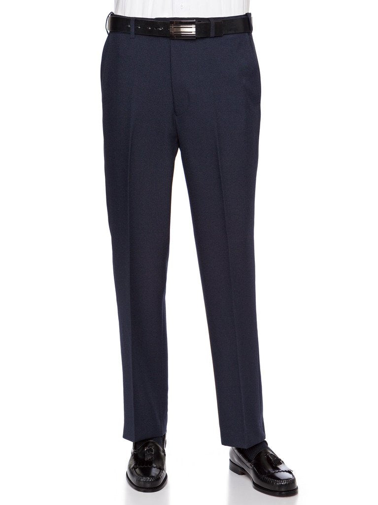 RGM Men’s Flat-Front Expandable-Waist Dacron Dress Pants