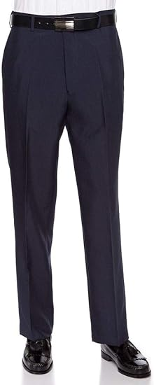 Men's Flat Front Dress Pant Modern Fit - Perfect for Every Day! - Navy