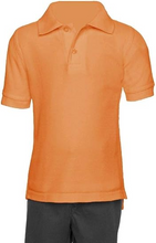 Load image into Gallery viewer, AKA Boys Wrinkle-Free Polo Shirt - Pique Chambray Collar Comfortable Quality - Tangerine - Short Sleeve