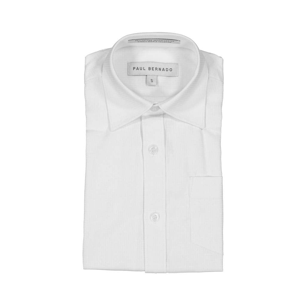 AKA Boys’ White-on-White Long Sleeve Dress Shirt