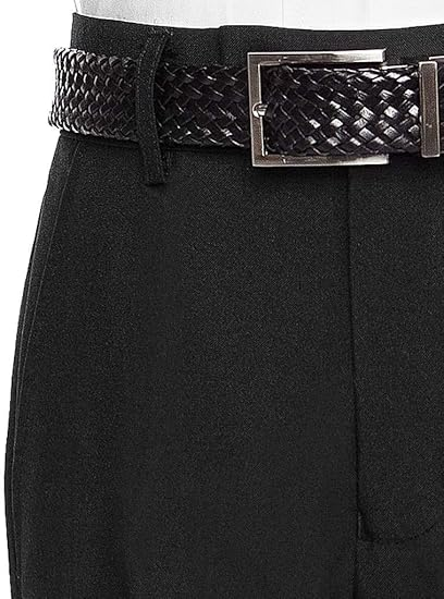 Boys’ Dress Pant with Flat Front Brown Slacks, 7