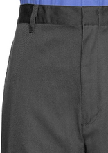 Load image into Gallery viewer, AKA Half Elastic Wrinkle Free Flat Front Men's Slacks – Relaxed Fit Twill Casual Pant Charcoal 44 Short