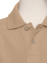 Load image into Gallery viewer, AKA Boys Wrinkle-Free Polo Shirt - Pique Chambray Collar Comfortable Quality - Khaki - Short Sleeve