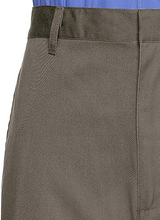 Load image into Gallery viewer, AKA Half Elastic Wrinkle Free Flat Front Men's Slacks – Relaxed Fit Twill Casual Pant - Olive