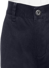 Load image into Gallery viewer, Boys Uniform Straight Twill Pant - Flat Front Wrinkle Free Cotton Slacks Navy
