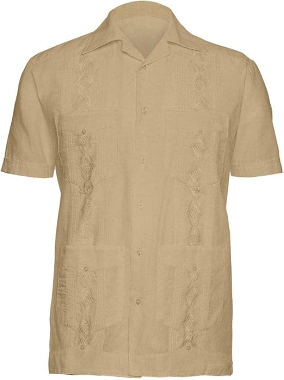Mens Embroidered Guayabera Shirt