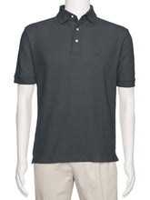 Load image into Gallery viewer, Men's Charcoal Solid Polo Shirt Classic Fit - Pique Chambray Collar- large sizes