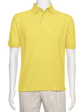Load image into Gallery viewer, Men's Maize Solid Polo Shirt Classic Fit - Pique Chambray Collar- large sizes