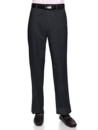 AKA Men's Wrinkle Free Cotton Twill - Traditional Fit Slacks Chino Straight-Legs Casual Pants