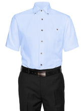 Load image into Gallery viewer, Men's Wrinkle Free 100% Cotton Button Down Collar Short Sleeve