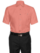 Load image into Gallery viewer, Men's Wrinkle Free 100% Cotton Button Down Collar Short Sleeve