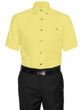 Load image into Gallery viewer, Men's Wrinkle Free 100% Cotton Button Down Collar Short Sleeve