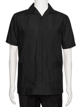 Load image into Gallery viewer, Mens Short Sleeve Cotton blend Guayabera Shirt