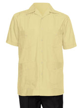 Load image into Gallery viewer, Mens Short Sleeve Cotton blend Guayabera Shirt