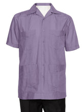 Load image into Gallery viewer, Mens Short Sleeve Cotton blend Guayabera Shirt