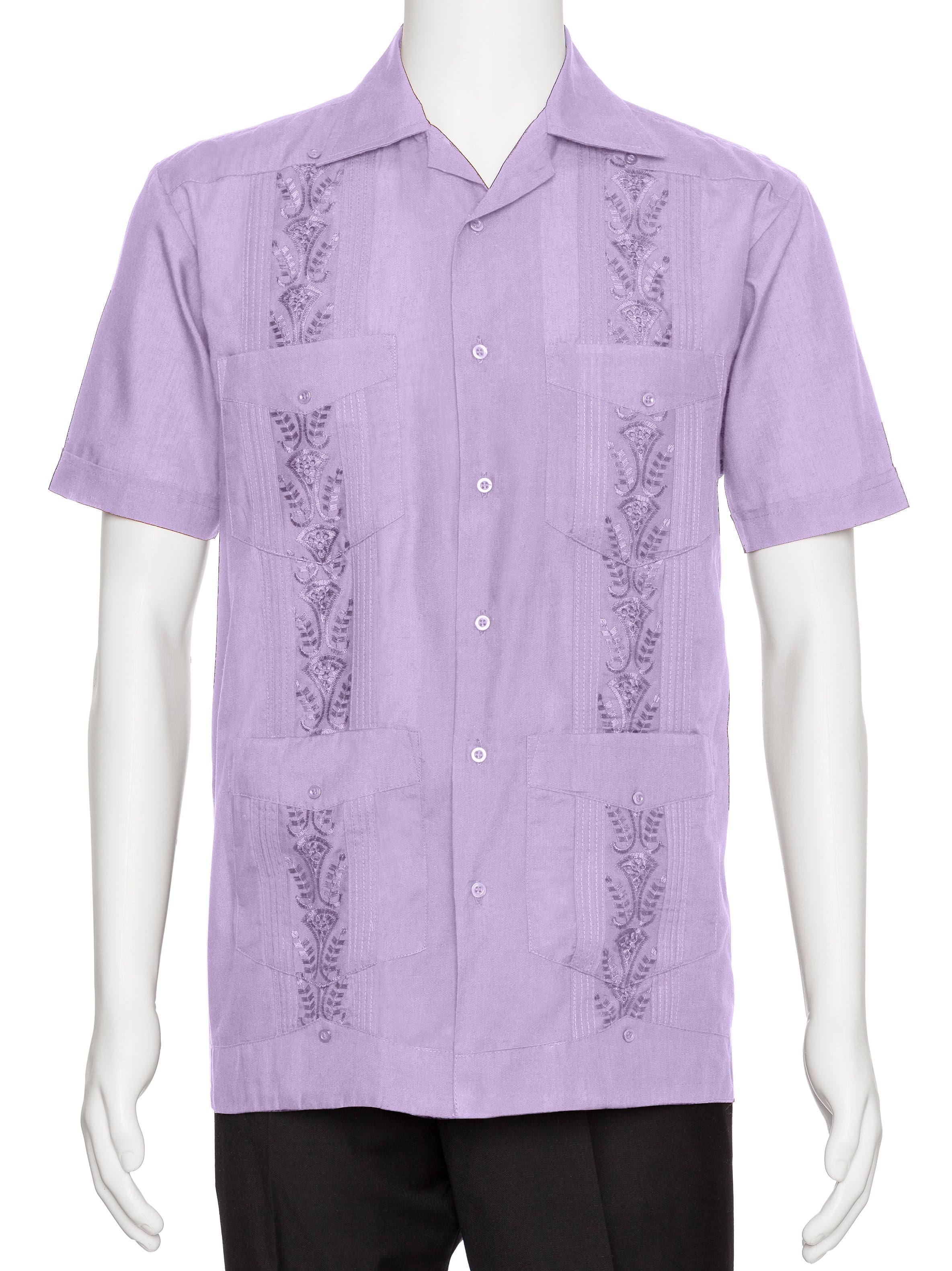 Mens Embroidered Guayabera Shirt