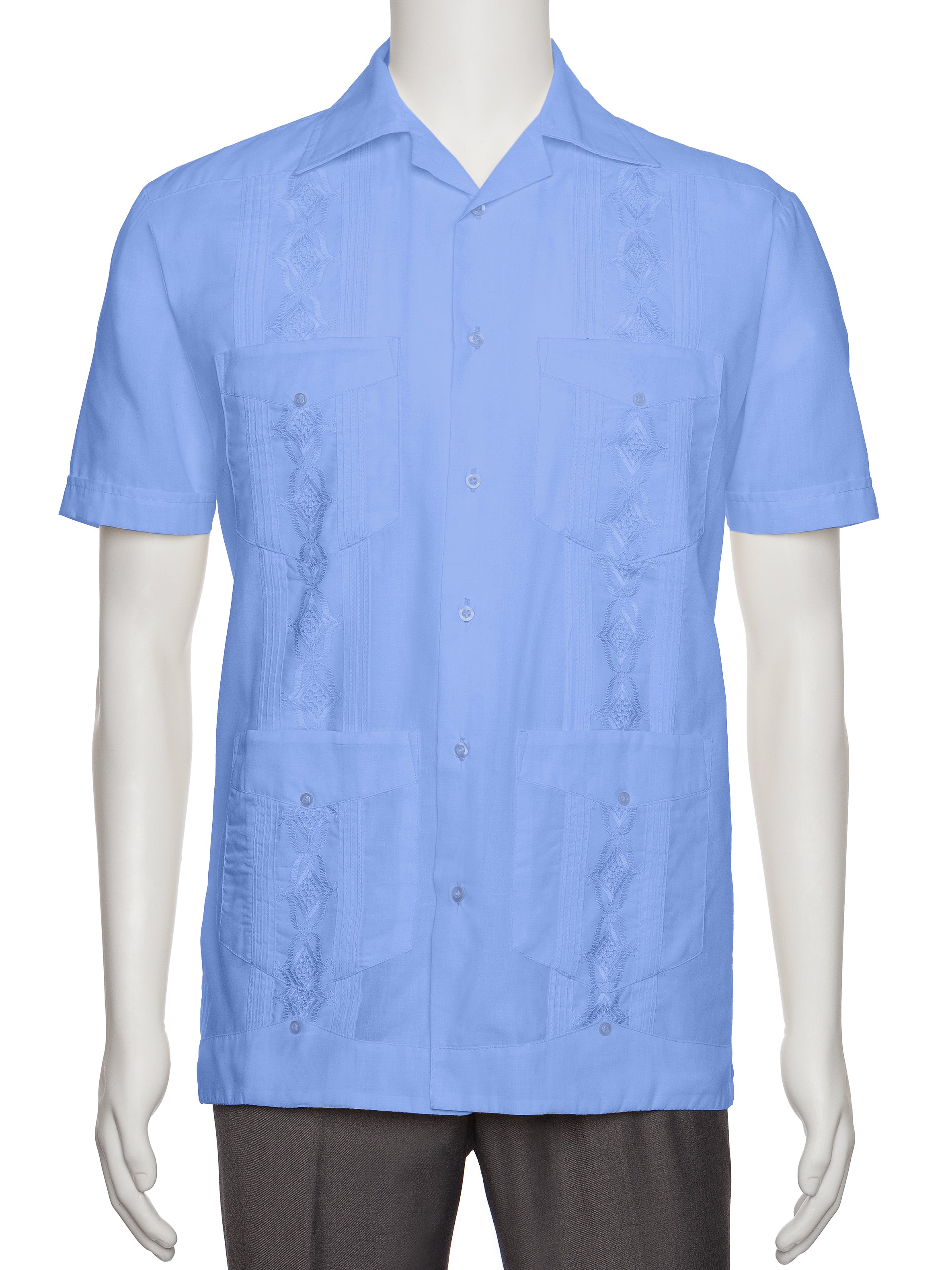 Mens Embroidered Guayabera Shirt
