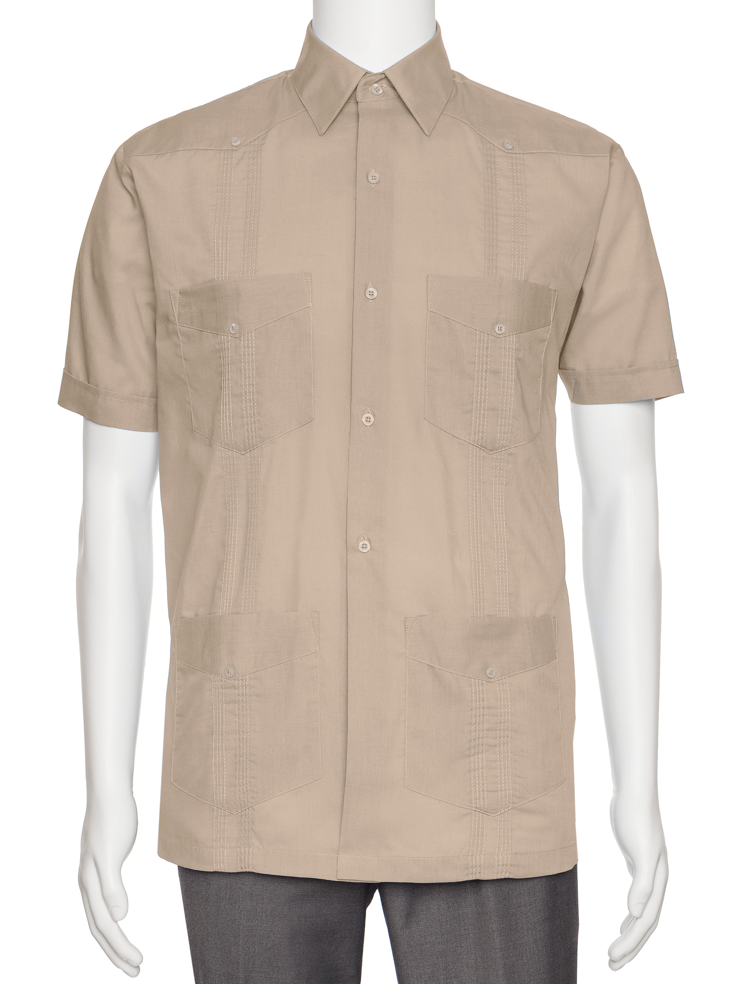 Mens Short Sleeve Guayabera Shirt