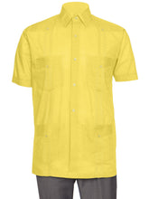 Load image into Gallery viewer, Mens Short Sleeve Guayabera Shirt