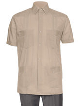 Load image into Gallery viewer, Mens Short Sleeve Guayabera Shirt