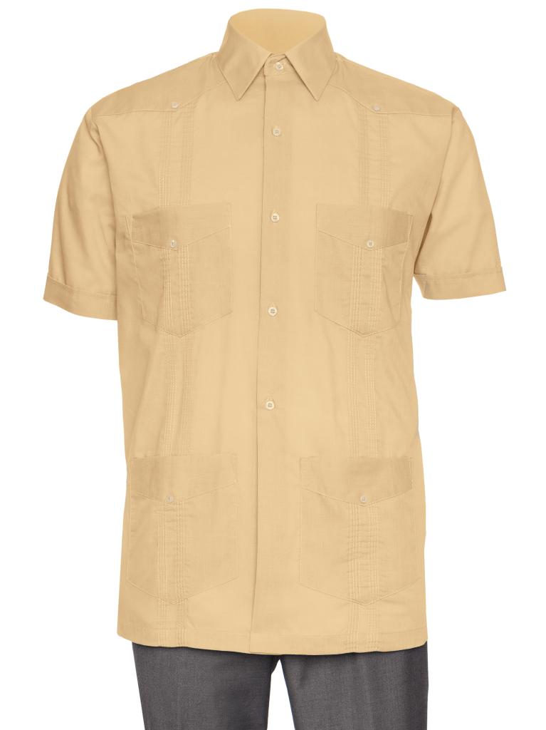 Mens Short Sleeve Guayabera Shirt