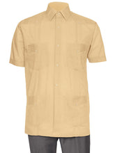 Load image into Gallery viewer, Mens Short Sleeve Guayabera Shirt