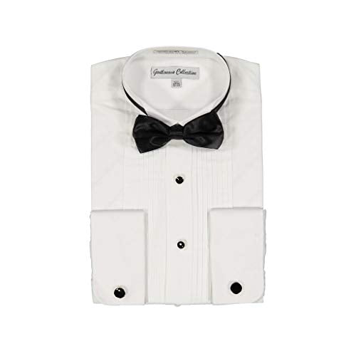 Gentlemens Collection Mens Tuxedo Shirt With French Cuff