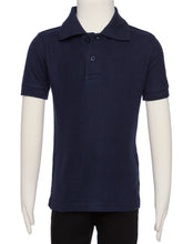Load image into Gallery viewer, Boys Navy Wrinkle-Free Polo Shirt