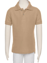 Load image into Gallery viewer, Boys Khaki Wrinkle-Free Polo Shirt