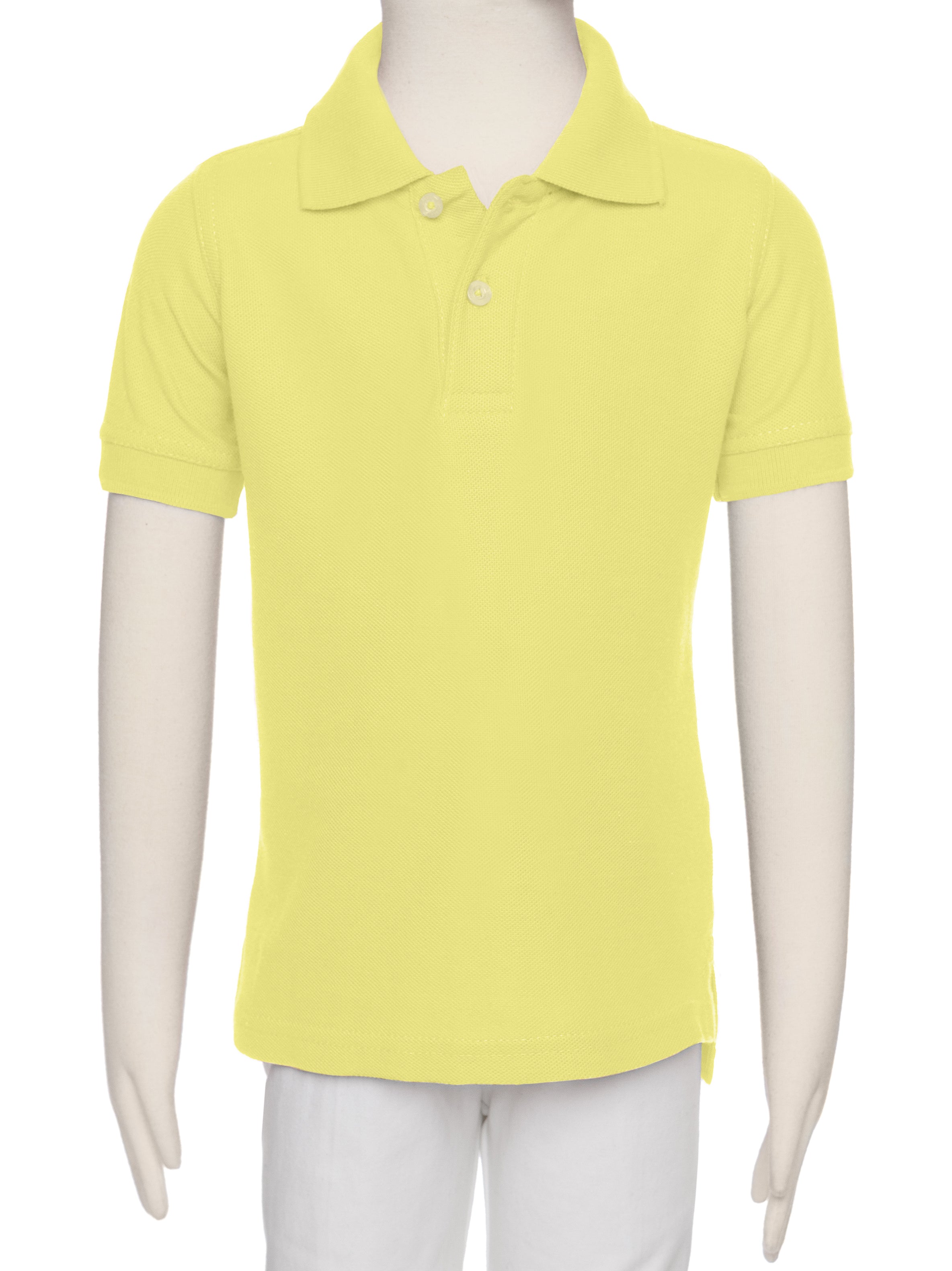 Boys Yellow Wrinkle-Free Polo Shirt