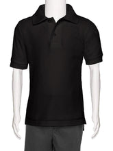 Load image into Gallery viewer, Boys Black Wrinkle-Free Polo Shirt