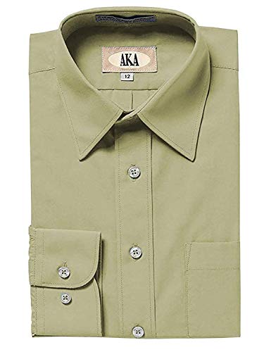 Lime Classic Fit Solid Long Sleeve Dress Shirt
