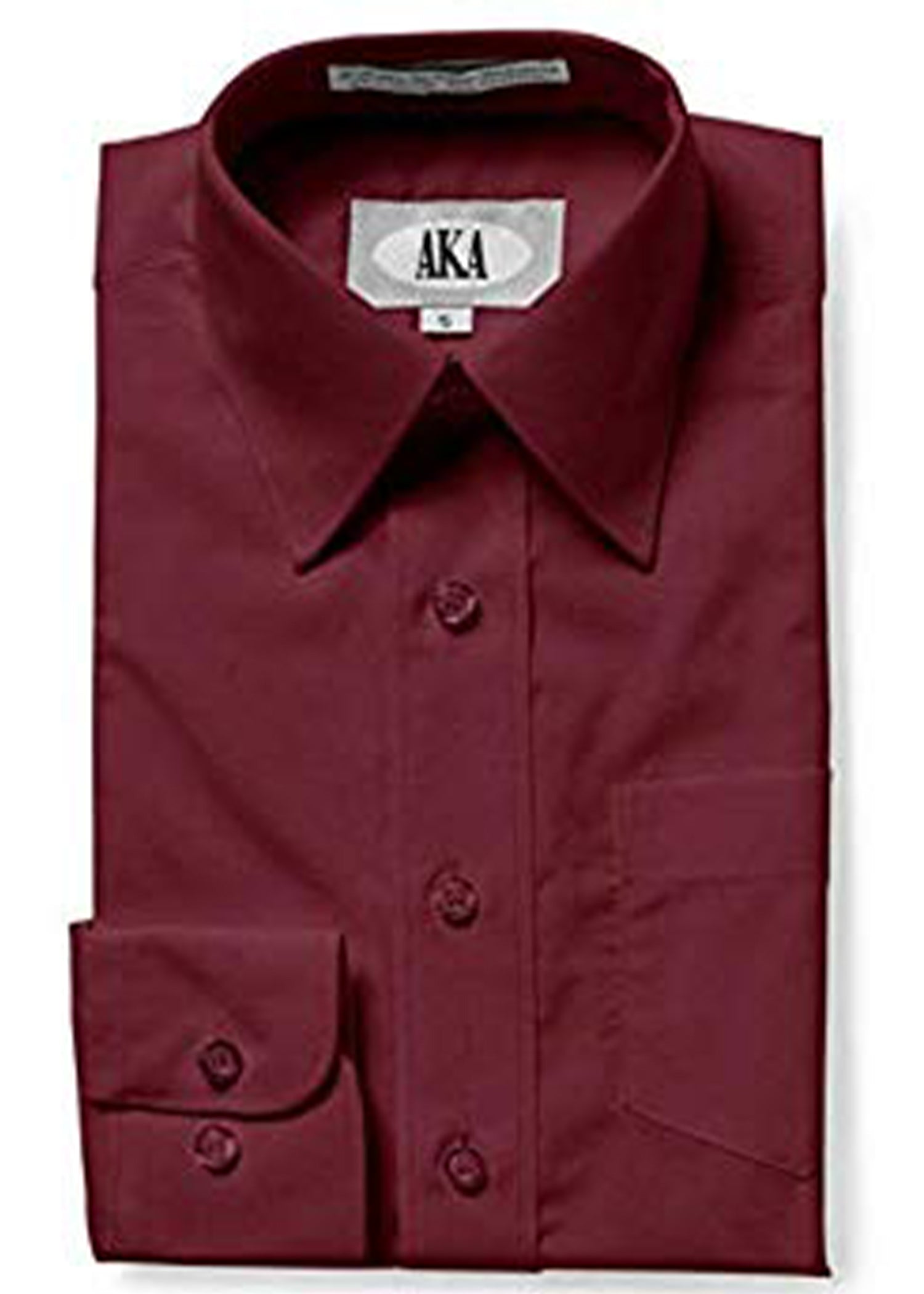 Plum Classic Fit Solid Long Sleeve Dress Shirt
