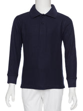 Load image into Gallery viewer, Boys Navy Wrinkle-Free Polo Shirt