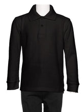 Load image into Gallery viewer, Boys Black Wrinkle-Free Polo Shirt