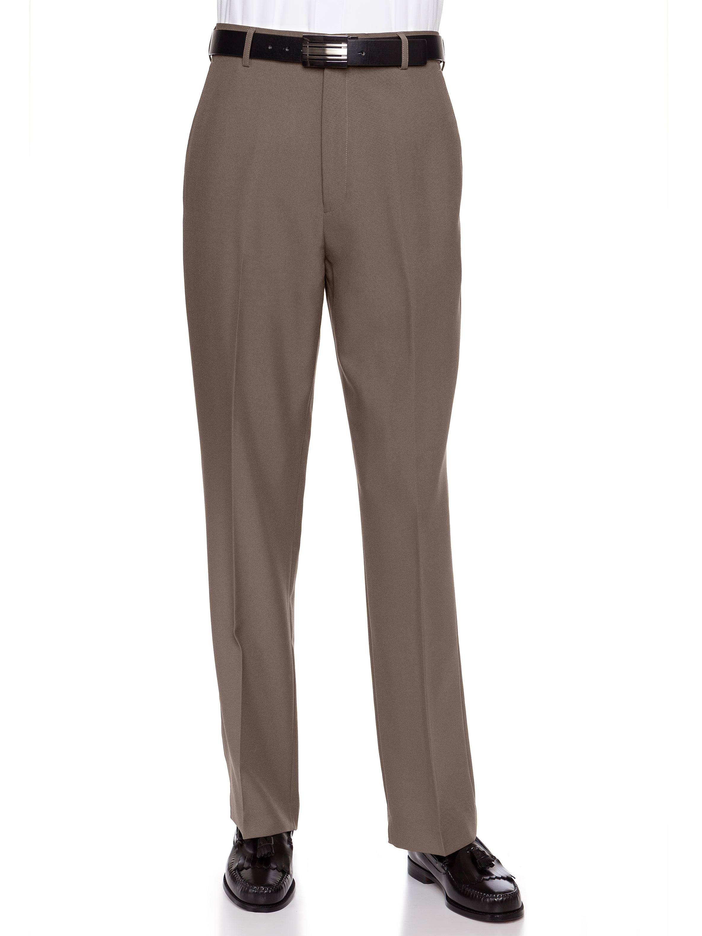Men's Taupe Flat Front Dress Pant Modern Fit - Perfect for Every Day!