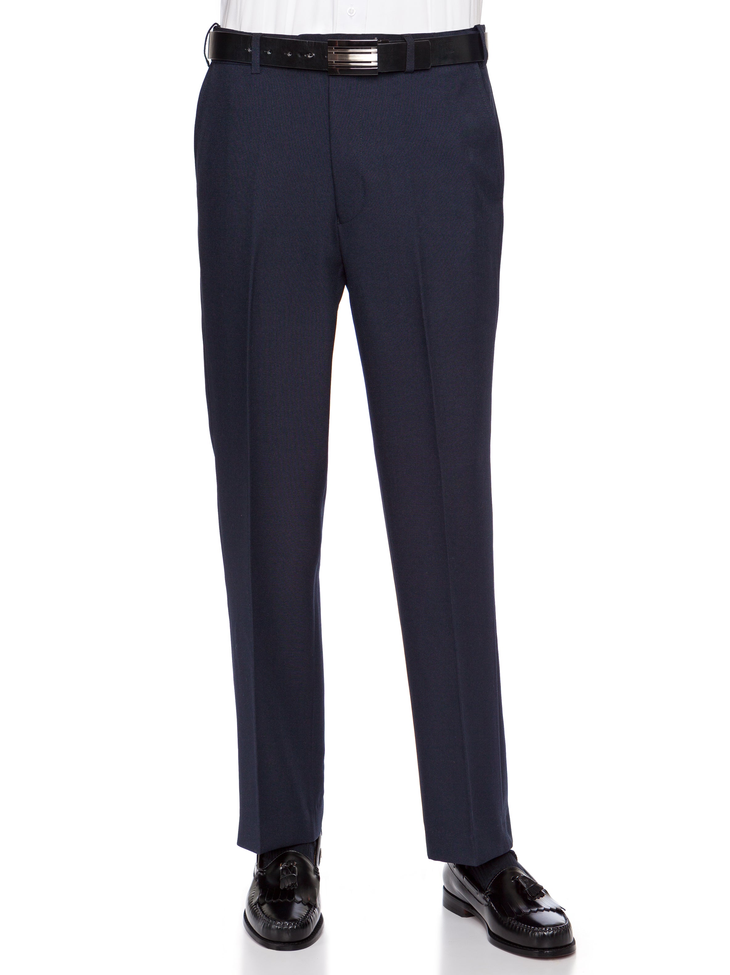 RGM Men's Flat-Front Comfort Waist Dacron Dress Pant