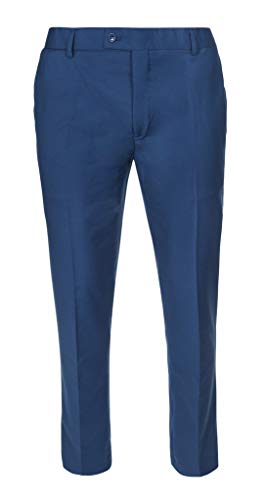 RGM Mens Slim fit Dress Pants Flat-Front - Modern Formal Business Wrinkle Free No Iron