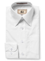 AKA Boys’ White-on-White Short Sleeve Dress Shirt