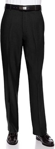 Men's Flat Front Dress Pant Modern Fit - Perfect for Every Day! - Black - Poly Rayon