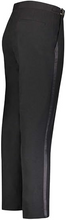 Load image into Gallery viewer, Men&#39;s Tuxedo Pants Side Satin Stripe - Pleated Or Flat Front - Black - Flat Front
